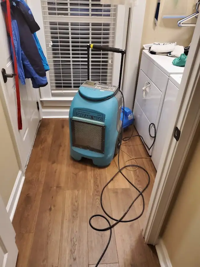 Commercial dehumidifier deployed for Flood Damage Cleanup in Clute