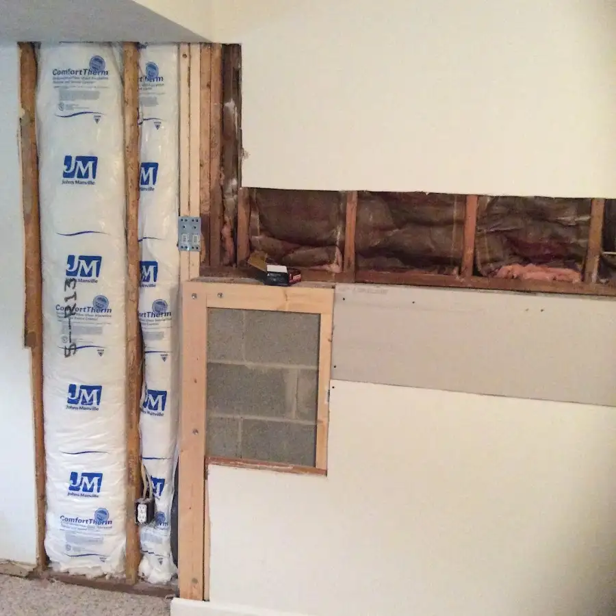 Wall insulation replacement during Structural Drying in Clute
